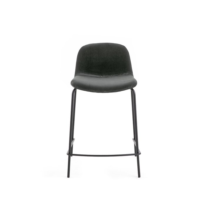 Стул полубарный из велюра Tibby серого цвета - купить Барные стулья по цене 27741.0