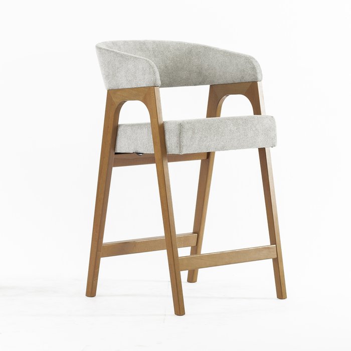 Барный стул Берн серо-бежевого цвета