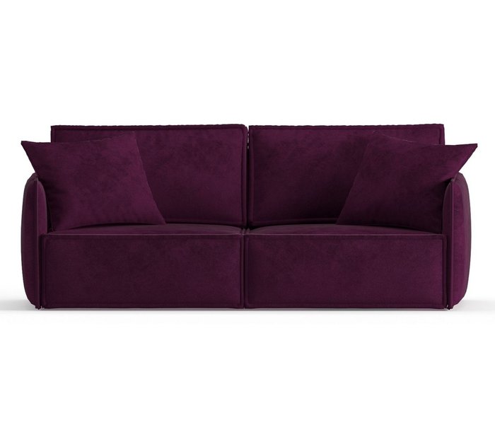 Диван-кровать из велюра Лортон фиолетового цвета - купить Прямые диваны по цене 41590.0