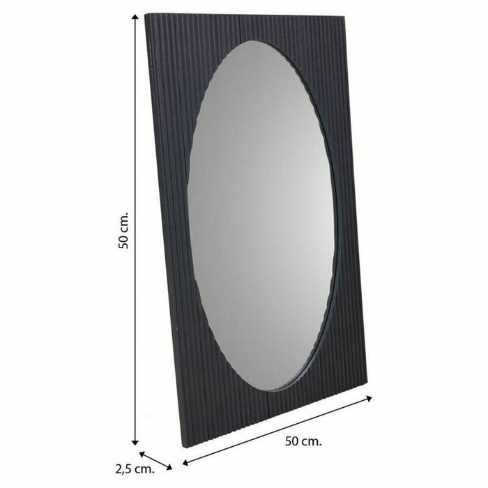 Настенное зеркало Позолоченный Темно-серый 2 x 80 x 50 cm Прямоугольный - лучшие Настенные зеркала в INMYROOM