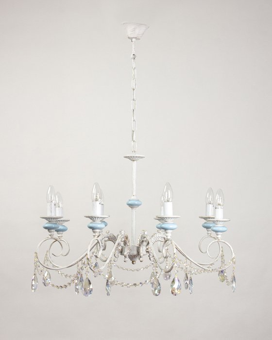 Подвесная люстра Christel L.8303-8CREAM/G (металл, цвет кремовый) - купить Подвесные люстры по цене 16691.0