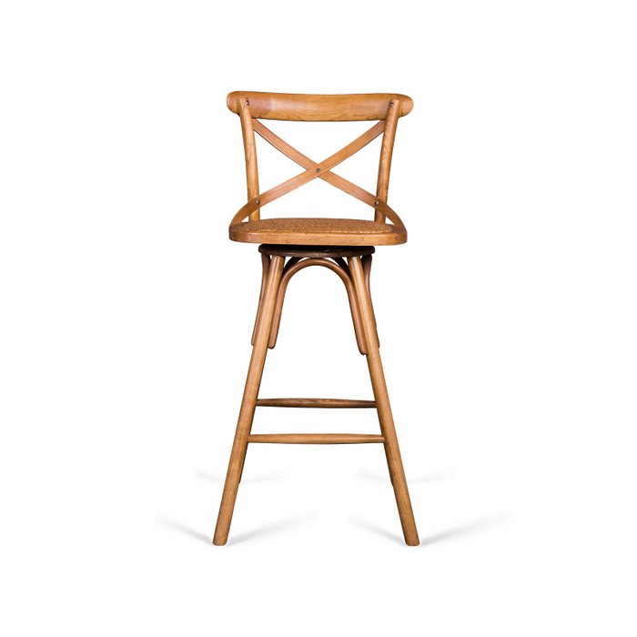 Стул барный Crosshair Swivel из массива дерева - купить Барные стулья по цене 11200.0