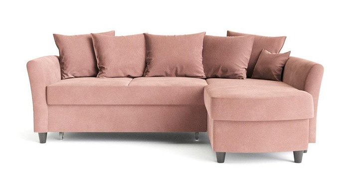 Угловой диван-кровать Катарина розового цвета