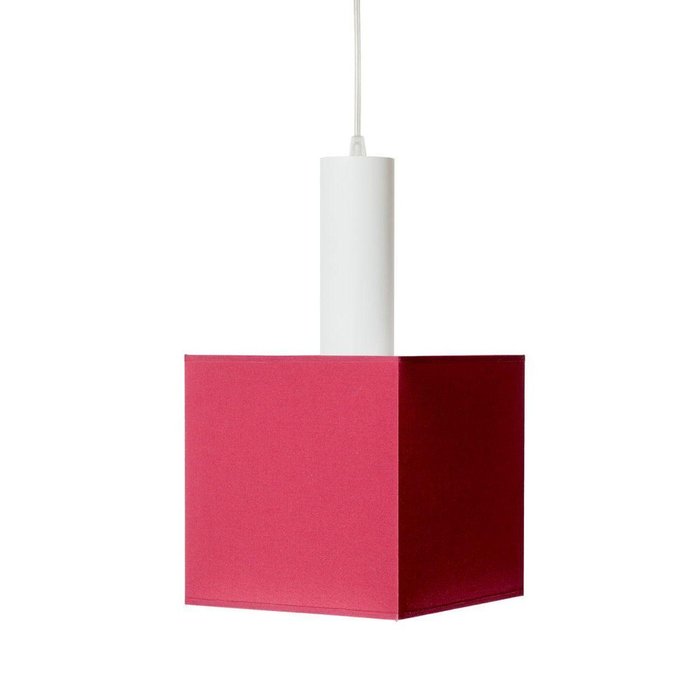 Подвесной светильник Box с абажуром красного цвета