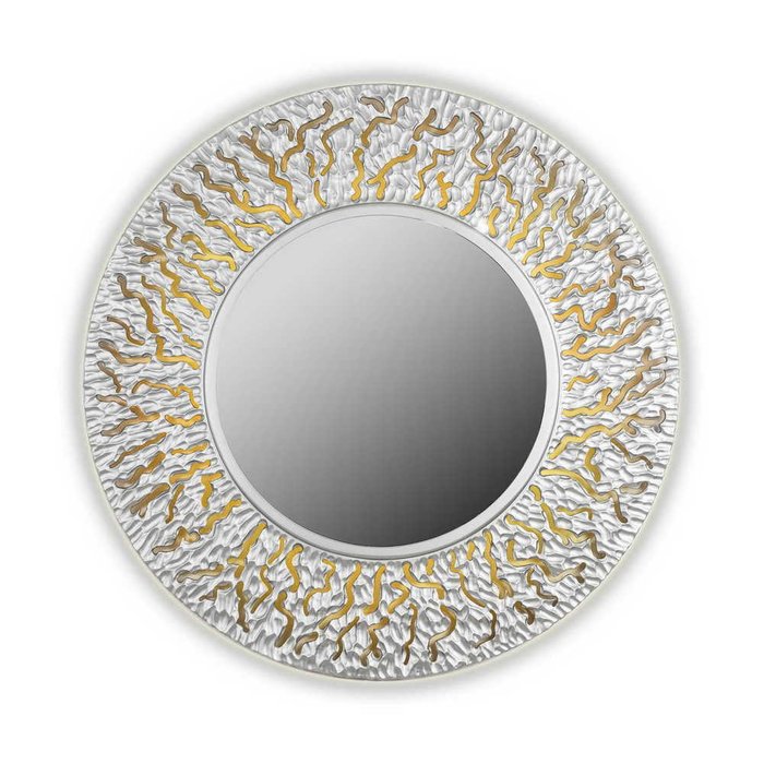 Настенное зеркало CORAL round silver