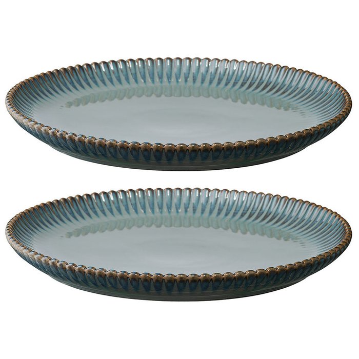 Набор из двух тарелок тиз коллекции Kitchen spirit емно-серого цвета 