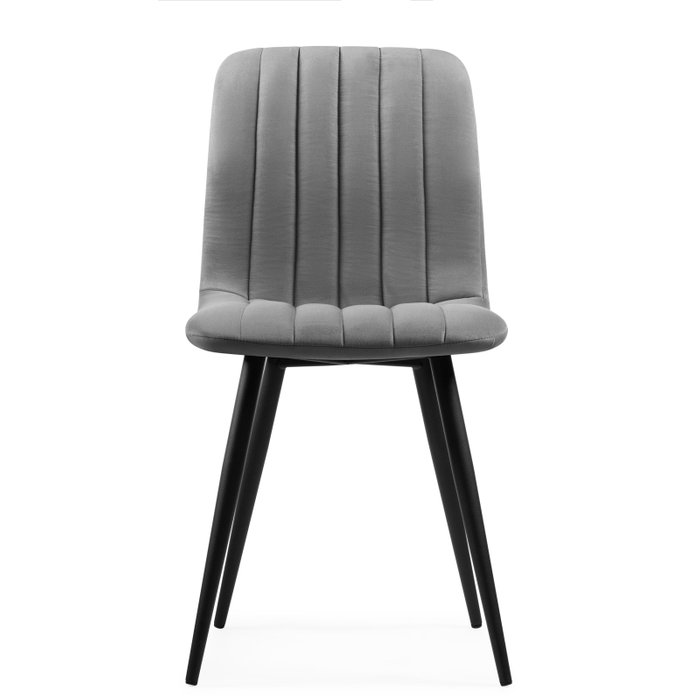 Стул Дани серого цвета на черных ножках - купить Обеденные стулья по цене 4190.0