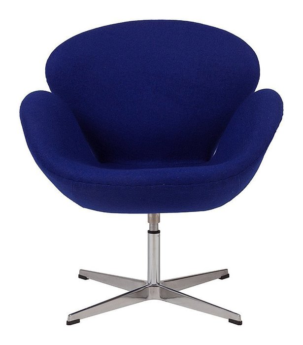 Кресло Swan Chair синего цвета
