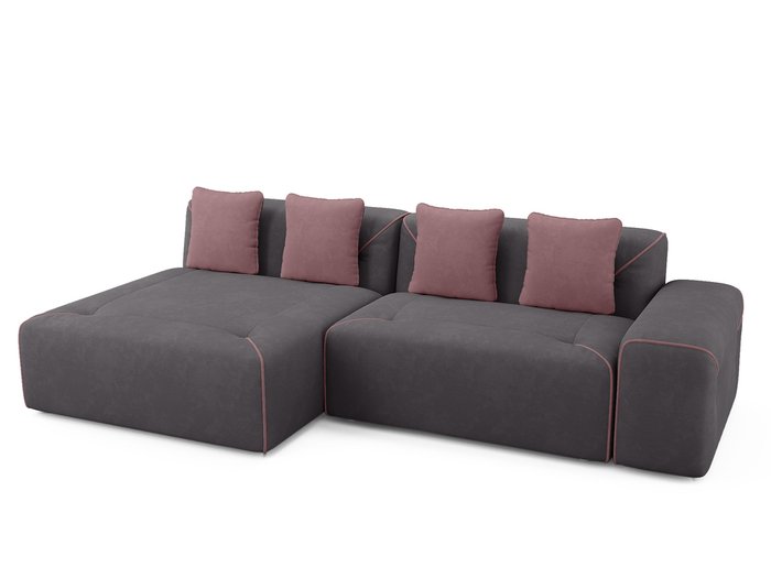 Угловой диван-кровать левый Portu темно-серого цвета - купить Угловые диваны по цене 81900.0