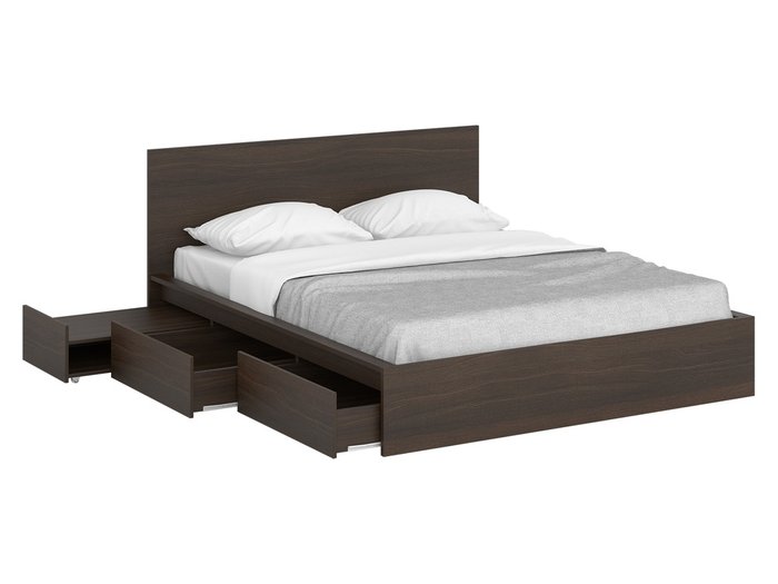 Кровать "Unit" с 4 выдвижными ящиками 160х200 см - лучшие Кровати для спальни в INMYROOM