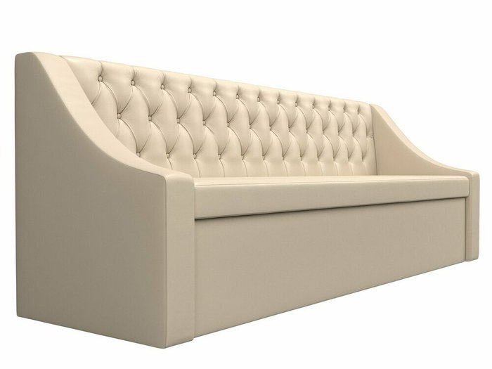 Кухонный прямой диван-кровать Мерлин бежевого цвета (экокожа) - лучшие Прямые диваны в INMYROOM