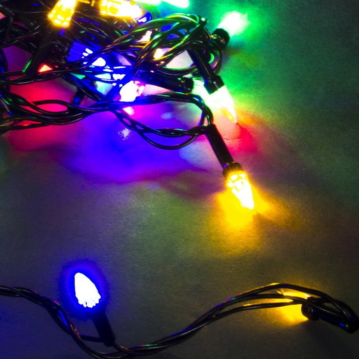 A-426 гирлянда светодиодная 4.5м, провод черного цвета, 50LED - купить Гирлянды по цене 240