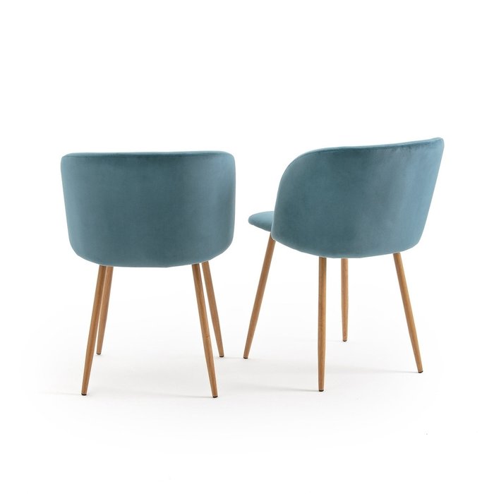 Комплект из двух стульев Lavergne синего цвета - купить Обеденные стулья по цене 20139.0