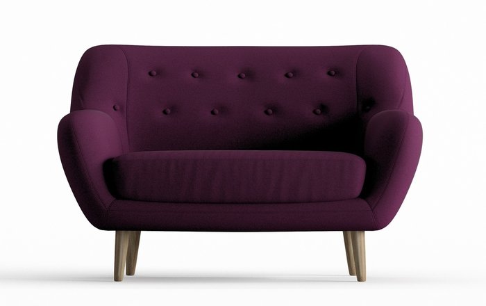 Диван Cloudy в обивке из велюра фиолетового цвета - купить Прямые диваны по цене 20490.0