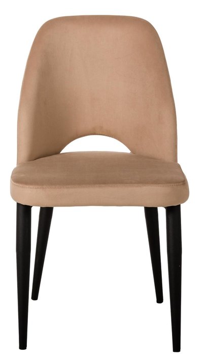 Стул Ledger бежевого цвета на черных ножках - купить Обеденные стулья по цене 9680.0