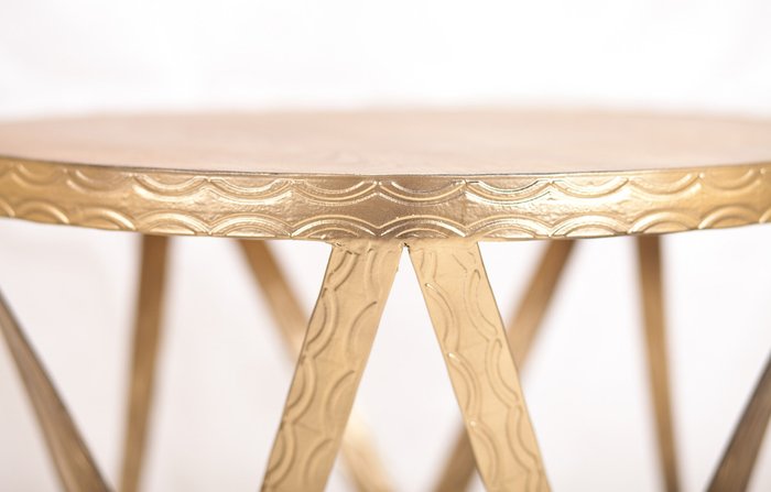 Кофейный столик Parlan бежево-золотого цвета - лучшие Кофейные столики в INMYROOM
