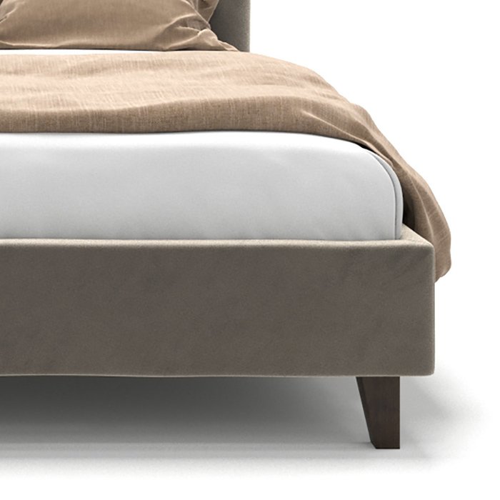 Кровать Emily серого цвета на ножках 200х200 - лучшие Кровати для спальни в INMYROOM