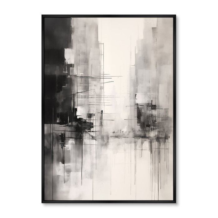 Репродукция картины Rain in the city, No 1, 2024г.