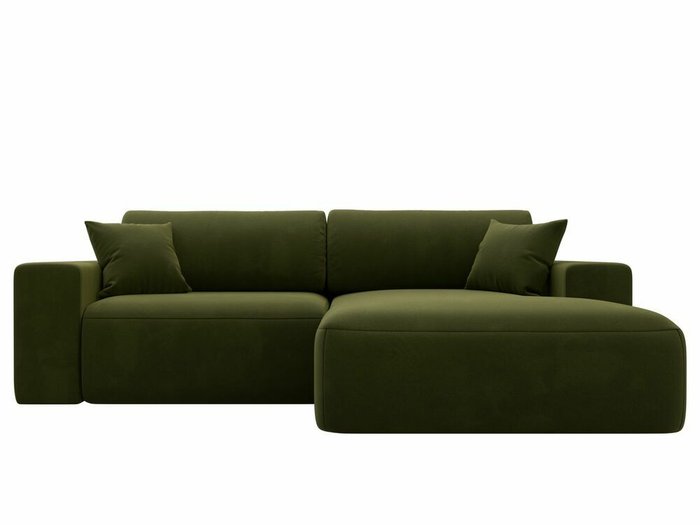 Угловой диван-кровать Лига 036 Классик зеленого цвета правый угол - купить Угловые диваны по цене 83999.0