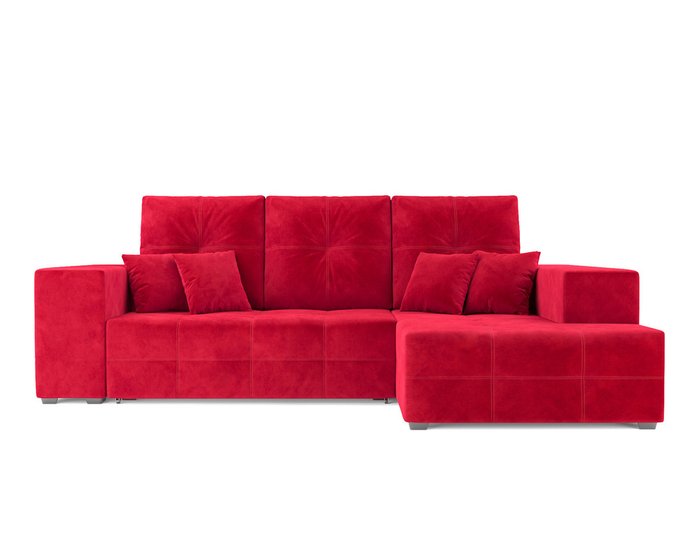 Угловой диван Монреаль кордрой красный правый угол - купить Угловые диваны по цене 38690.0