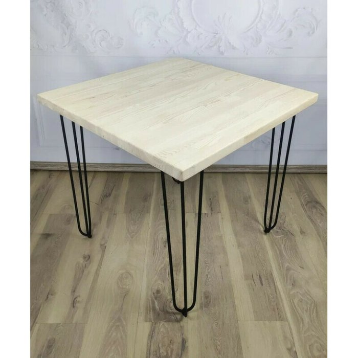Стол обеденный Loft 70х70 с квадратной столешницей из массива сосны  - лучшие Обеденные столы в INMYROOM