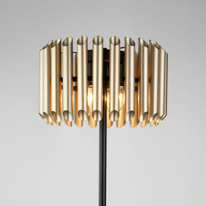 Торшер в стиле лофт 01106/4 латунь / черный Castellie - лучшие Настольные лампы в INMYROOM