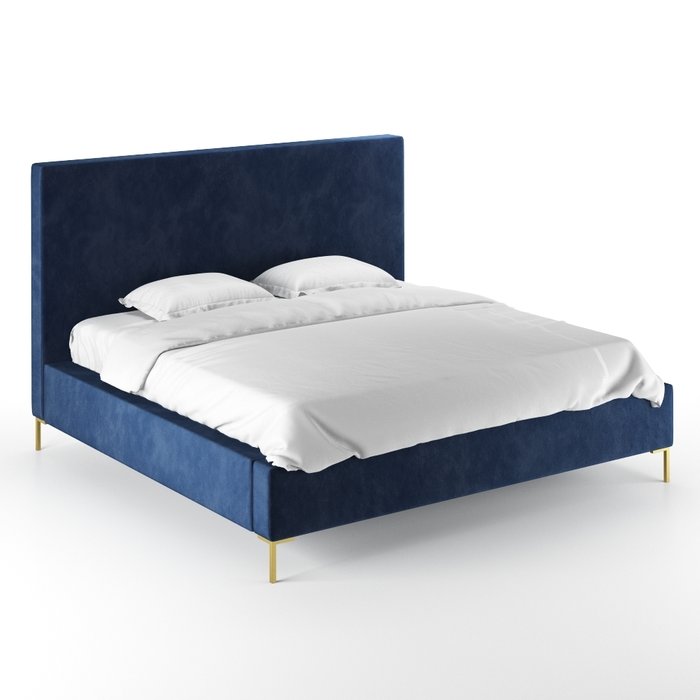 Кровать Kona 200х200 синего цвета  - купить Кровати для спальни по цене 79000.0
