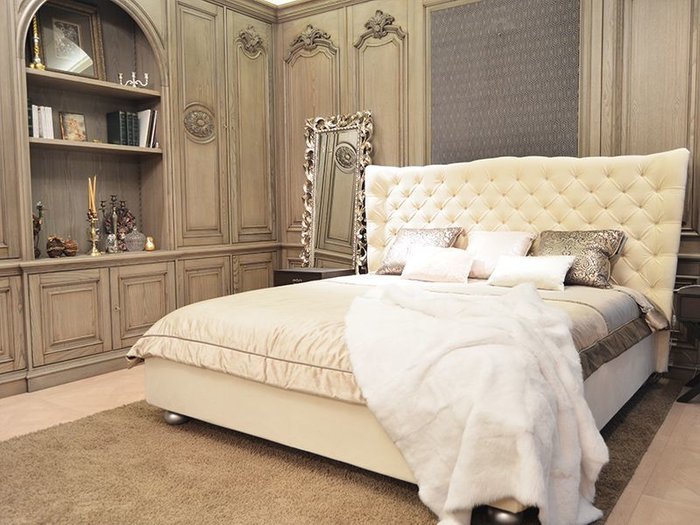 Кровать "Molly Milk" с основанием из высококлассной древесины 180х200 см - купить Кровати для спальни по цене 147623.0