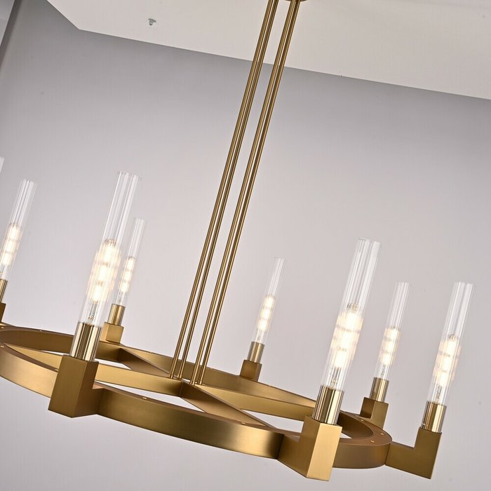 Люстра RH CANELLE Round Chandelier 8 Modern Brass - лучшие Подвесные люстры в INMYROOM