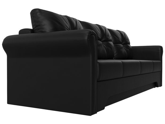 Прямой диван-кровать Европа черного цвета (экокожа) - лучшие Прямые диваны в INMYROOM