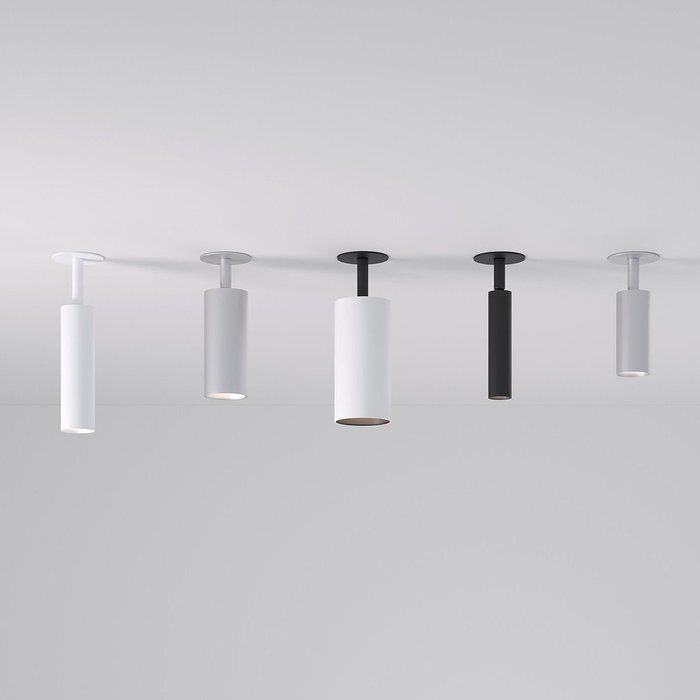 Встраиваемый светодиодный светильник Diffe 2 серебряного цвета - лучшие Встраиваемые споты в INMYROOM
