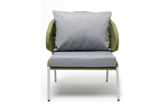 Кресло Милан зелено-серого цвета - купить Садовые кресла по цене 68080.0