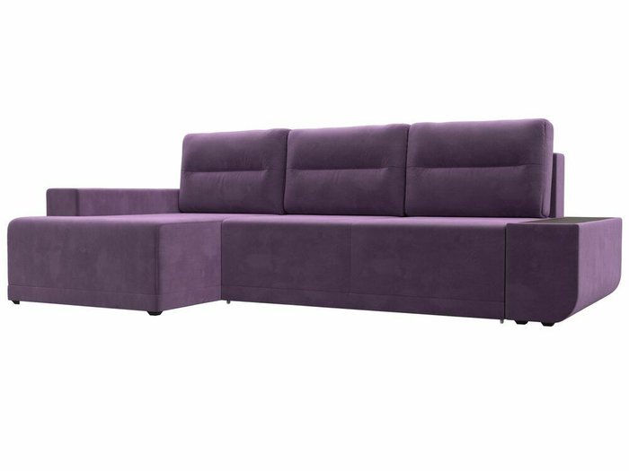 Угловой диван-кровать Чикаго сиреневого цвета левый угол