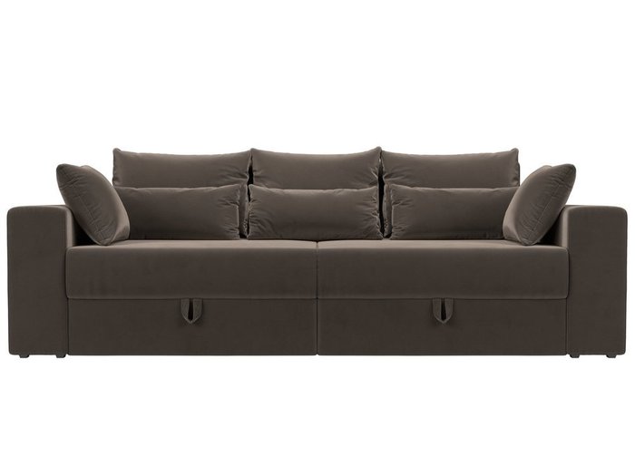 Прямой диван-кровать Мэдисон коричневого цвета - купить Прямые диваны по цене 39990.0