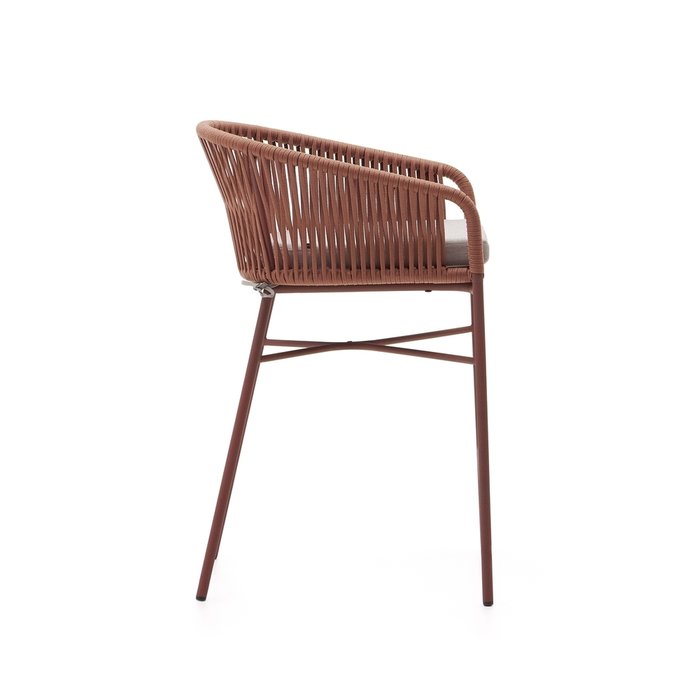 Полубарный стул Yanet из терракотовой веревки - купить Барные стулья по цене 39990.0