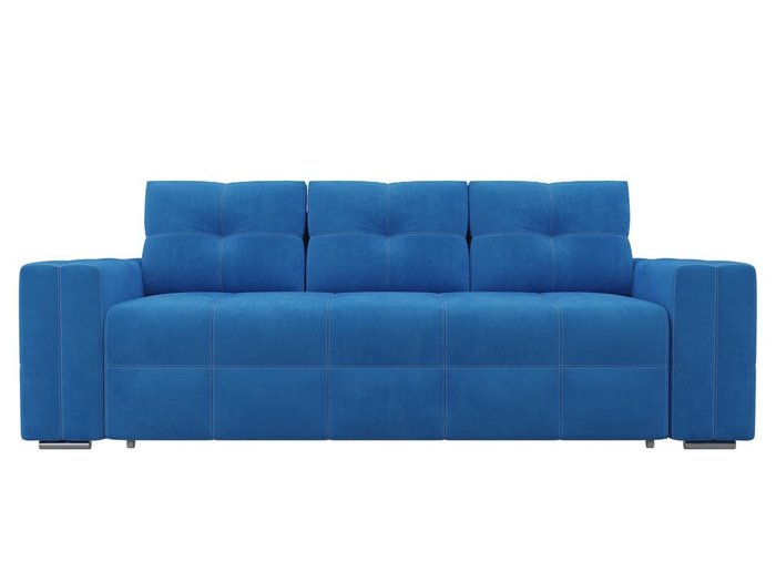 Прямой диван-кровать Леос голубого цвета - купить Прямые диваны по цене 38490.0