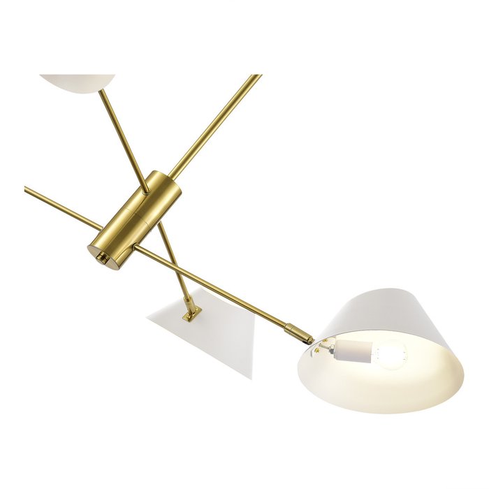 Светильник подвесной Латунь/Белый E14 4*60W NORBI - лучшие Подвесные люстры в INMYROOM