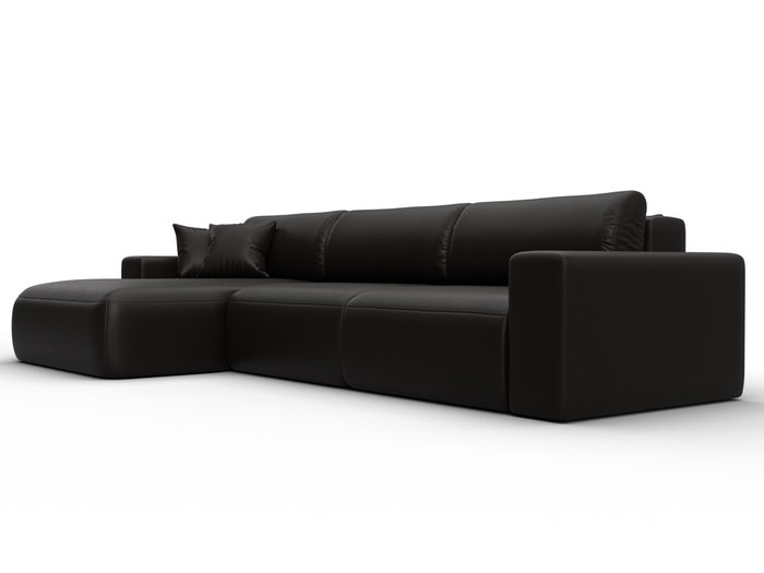 Угловой диван-кровать Лига 036 Классик Лонг темно-коричневого цвета левый (экокожа) - лучшие Угловые диваны в INMYROOM Угловой диван-кровать Лига 036 Классик Лонг темно-коричневого цвета левый (экокожа) - лучшие Угловые диваны в INMYROOM