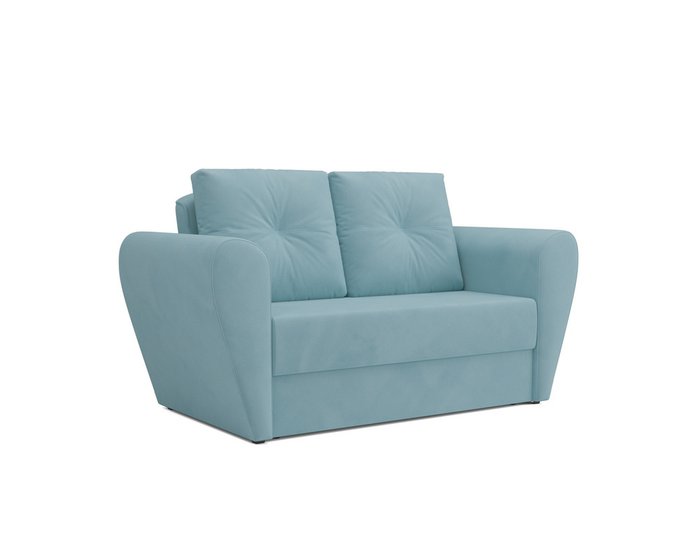 Прямой диван-кровать Квартет голубого цвета