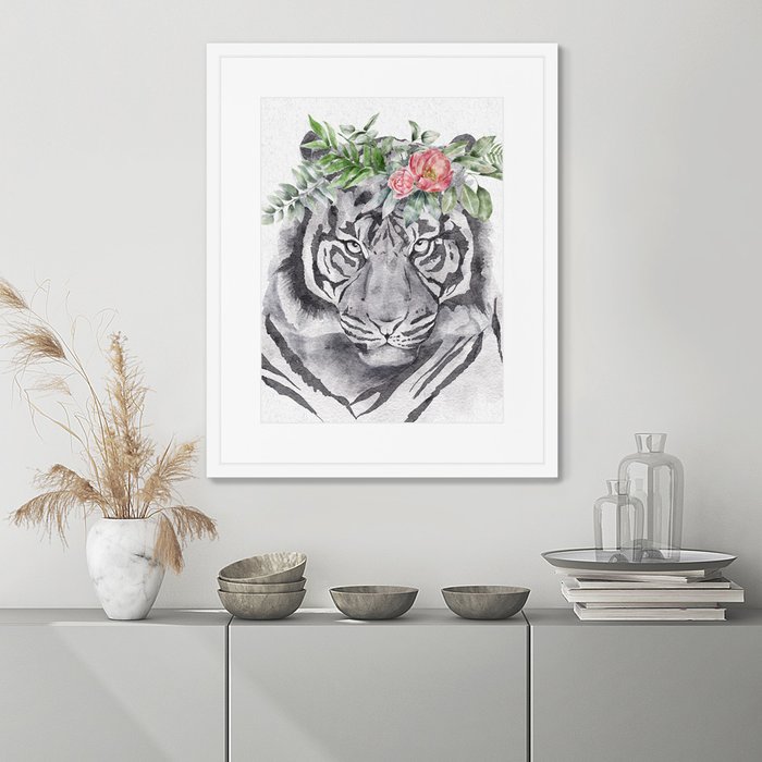 Репродукция картины в раме Graceful tiger - лучшие Картины в INMYROOM