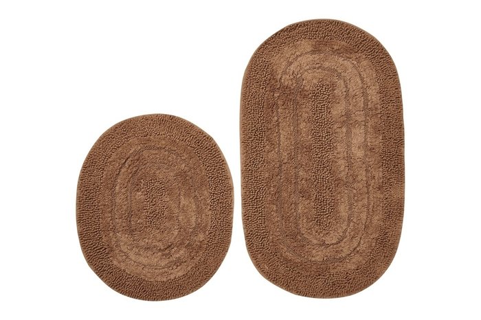 Набор из двух ковриков для ванной Hali коричневого цвета