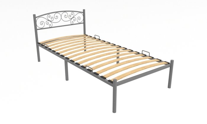 Кровать  Лилия 90х190 серого цвета
