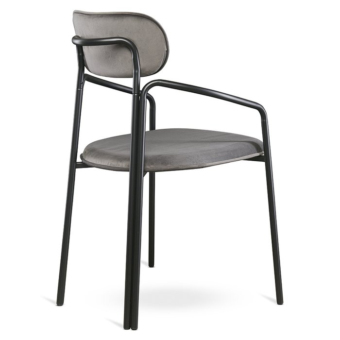 Стул Ror round серо-черного цвета - лучшие Обеденные стулья в INMYROOM