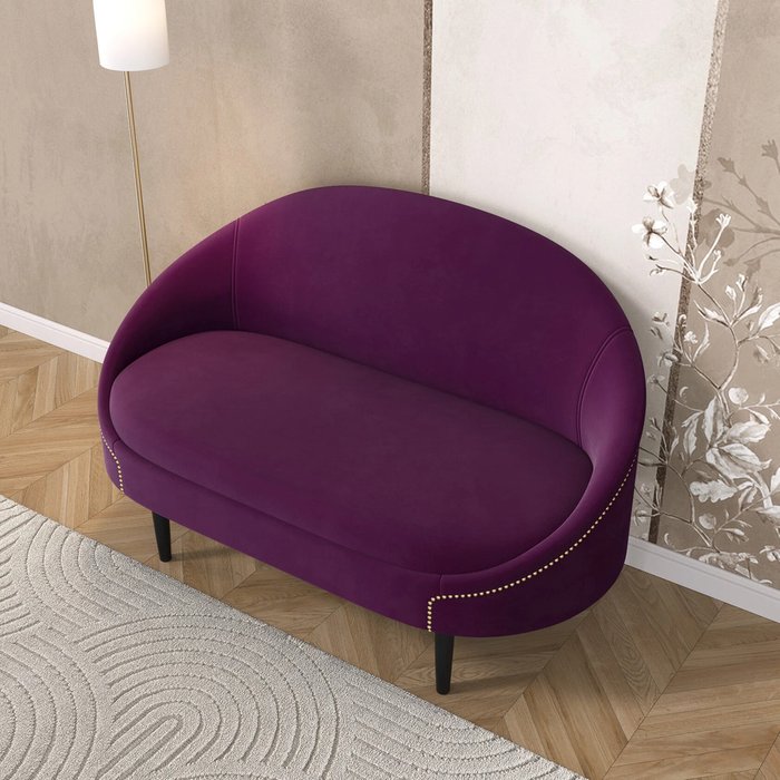 Диван Мадрид фиолетового цвета - лучшие Прямые диваны в INMYROOM