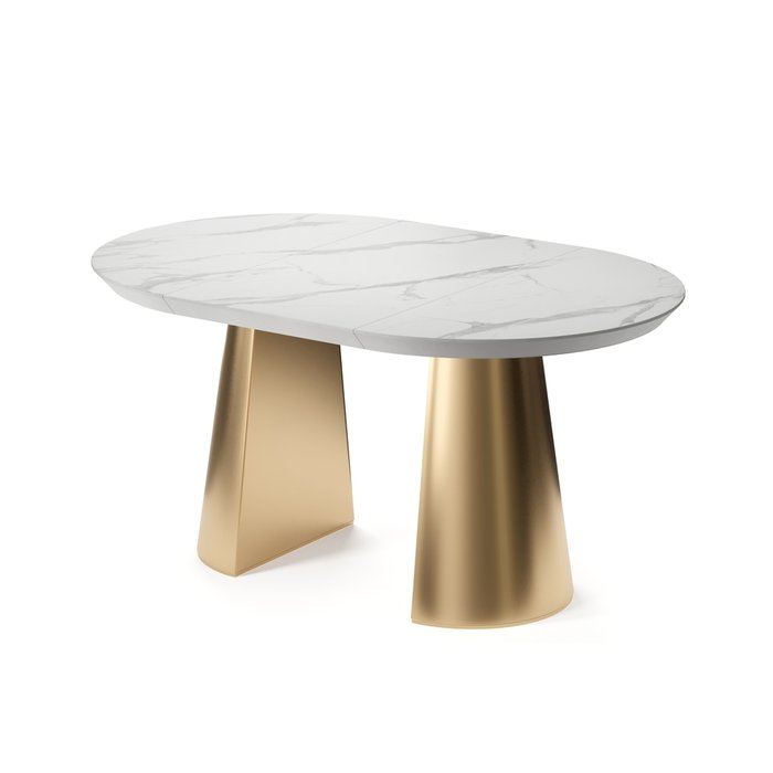 Обеденный стол раздвижной Каcтула L на золотом основании - купить Обеденные столы по цене 164790.0