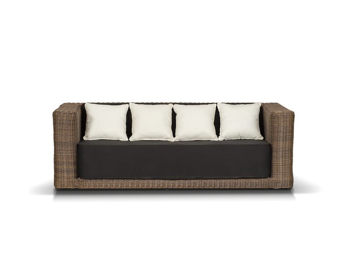 диван двухместный коричневый "Гранада"  - купить Садовые диваны по цене 113340.0