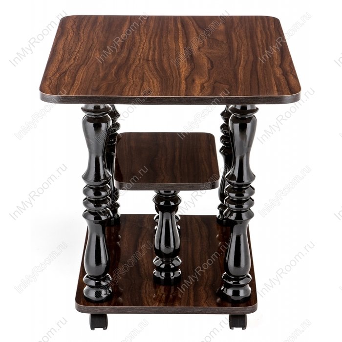 Кофейный стол Амори цвета темного дерева - лучшие Кофейные столики в INMYROOM