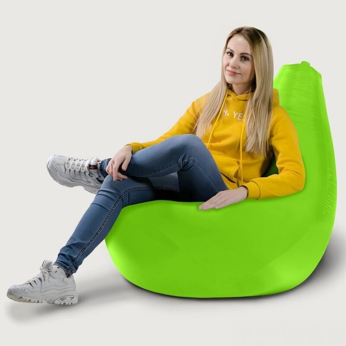 Кресло-мешок груша XХХL-Стандарт салатового цвета - лучшие Бескаркасная мебель в INMYROOM