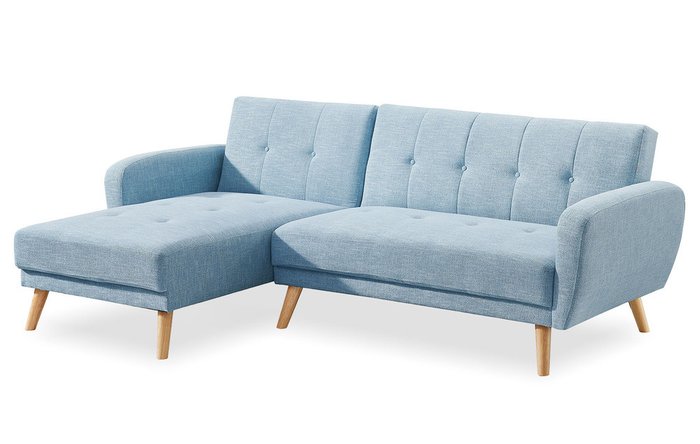 Угловой диван-кровать Christy голубого цвета - лучшие Угловые диваны в INMYROOM