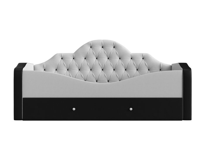 Детская кровать Скаут 72х160 черно-белого цвета (экокожа) - купить Одноярусные кроватки по цене 35990.0